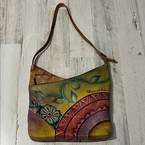 Anuschka Genuine Leather Painted Purse